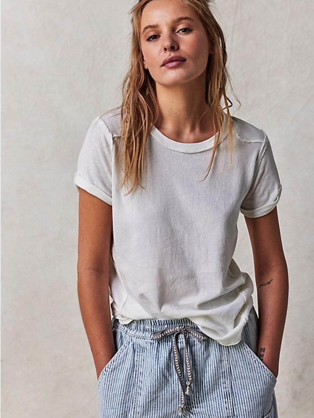 We the Free\ Free People - Wild Tee NWOT. *CREAM/White possibly!